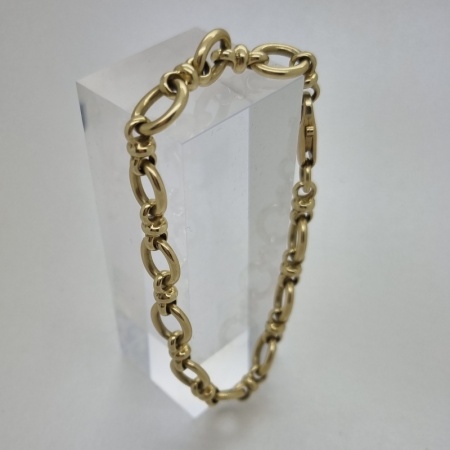 9ct YG Fancy Link Bracelet 