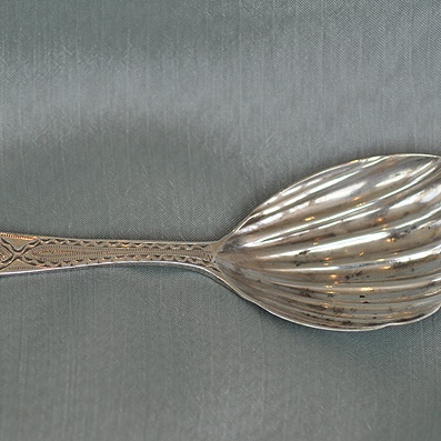 Silver Scalloped Caddy Spoon
