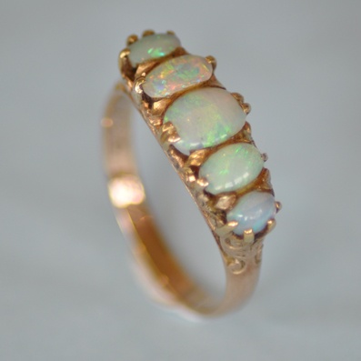 5 Stone Opal Ring