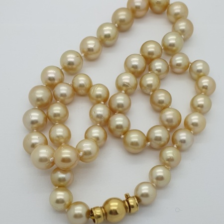 Cultured Pearls with Gold Ball Clasp