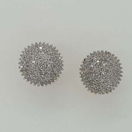 Diamond Starburst Cluster Earrings