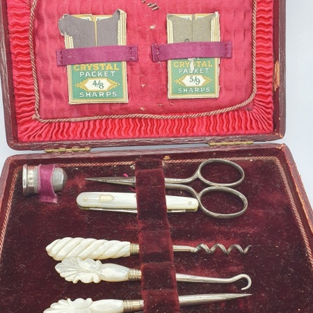 Antique Travelling Sewing Set