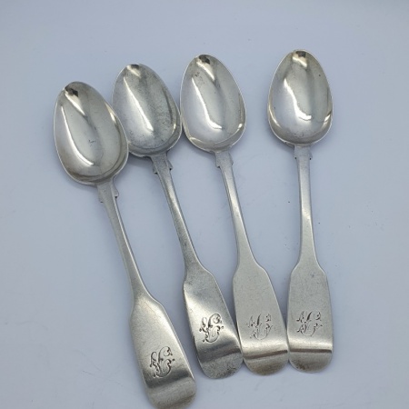 Set of four Edinburgh silver Spoons 1856