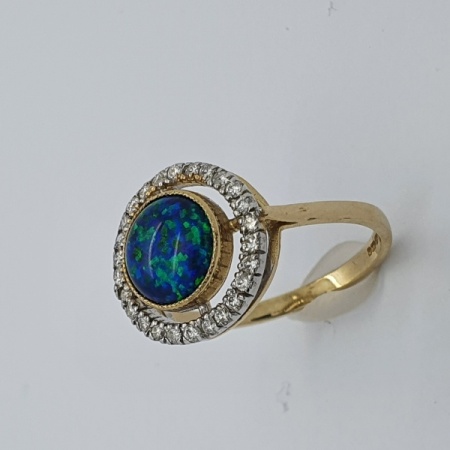 18ct YG Boulder Opal Ring