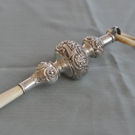 Silver and Bone Babies Rattle