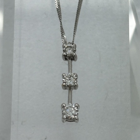 Diamond Trilogy Drop Pendant 