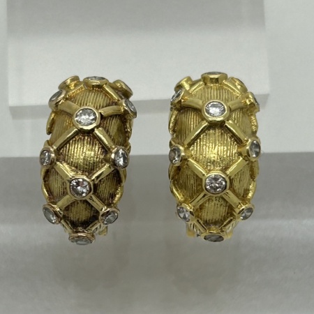 Fancy Gold Diamond Earrings