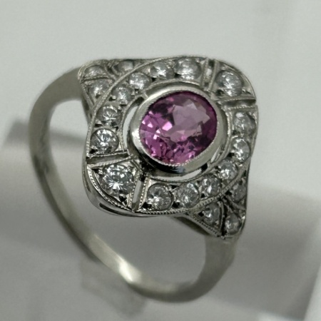 Platinum Pink Sapphire Diamond